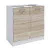 Dolní skříňka FABIANA S80 (Barva dub sonoma/bílá)