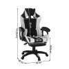 Kancelářské herní křeslo s RGB LED podsvícením JOVELA (Barva černá/bílá)