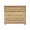 Komoda s 3 zásuvkami DK-106 (Barva bez moření borovice)