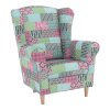 Křeslo ušák CHARLOT (Barva látka rose 18)