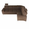 Rozkládací sedací souprava SANTIAGO (Barva hnědá, Provedení pravé)