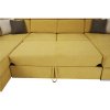 Luxusní sedací souprava MARIETA U (Barva žlutá/hnědé polštářky, Provedení levá)
