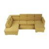 Luxusní sedací souprava MARIETA U (Barva žlutá/hnědé polštářky, Provedení levá)