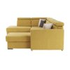 Luxusní sedací souprava MARIETA U (Barva žlutá/hnědé polštářky, Provedení levá)