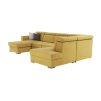 Luxusní sedací souprava MARIETA U (Barva žlutá/hnědé polštářky, Provedení levá)