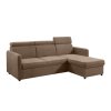 Rozkládací sedací souprava ALECHANDRO A ROH (Barva šedohnědá Taupe)