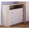 Komoda 3S SANTOS (odstín sonoma/bílá)