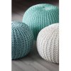 Pletený taburet GOBI TYP 2 (odstín mentol)