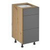 Spodní skříňka LANGEN D40S3 (Barva dub artisan)