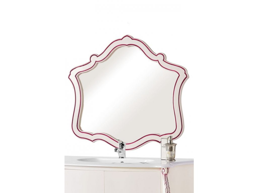 Bílé zrcadlo 92x84x3 cm ZA2116