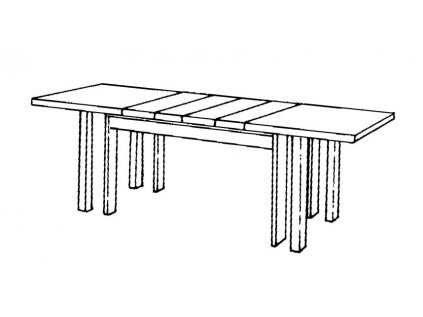 Jídelní stůl rozkládací 160×85 cm ZA745