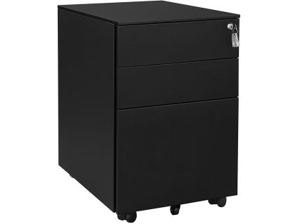 Pojazdný zásuvkový kontajner čierny 3 zásuvky