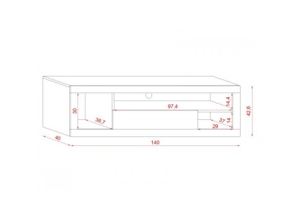 stojaca szafka rtv ever 140 cm