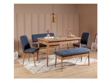 Jedálenský set stôl, stoličky VINA borovica atlantic
