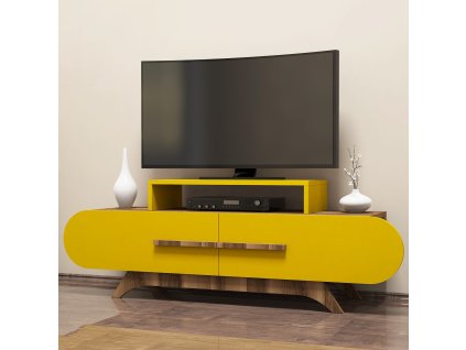 Televizní stolek ROSE ořech žlutá