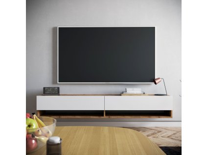 Televizní stolek HANG borovice atlantic bílá