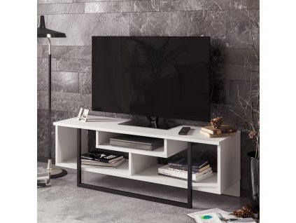 Televizní stolek ASAL 120 bílá černá