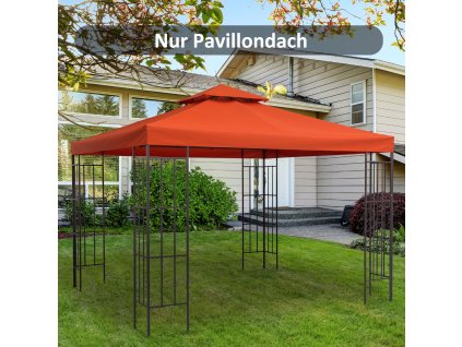 Náhradní střecha pro kovový altán 3x3m červená