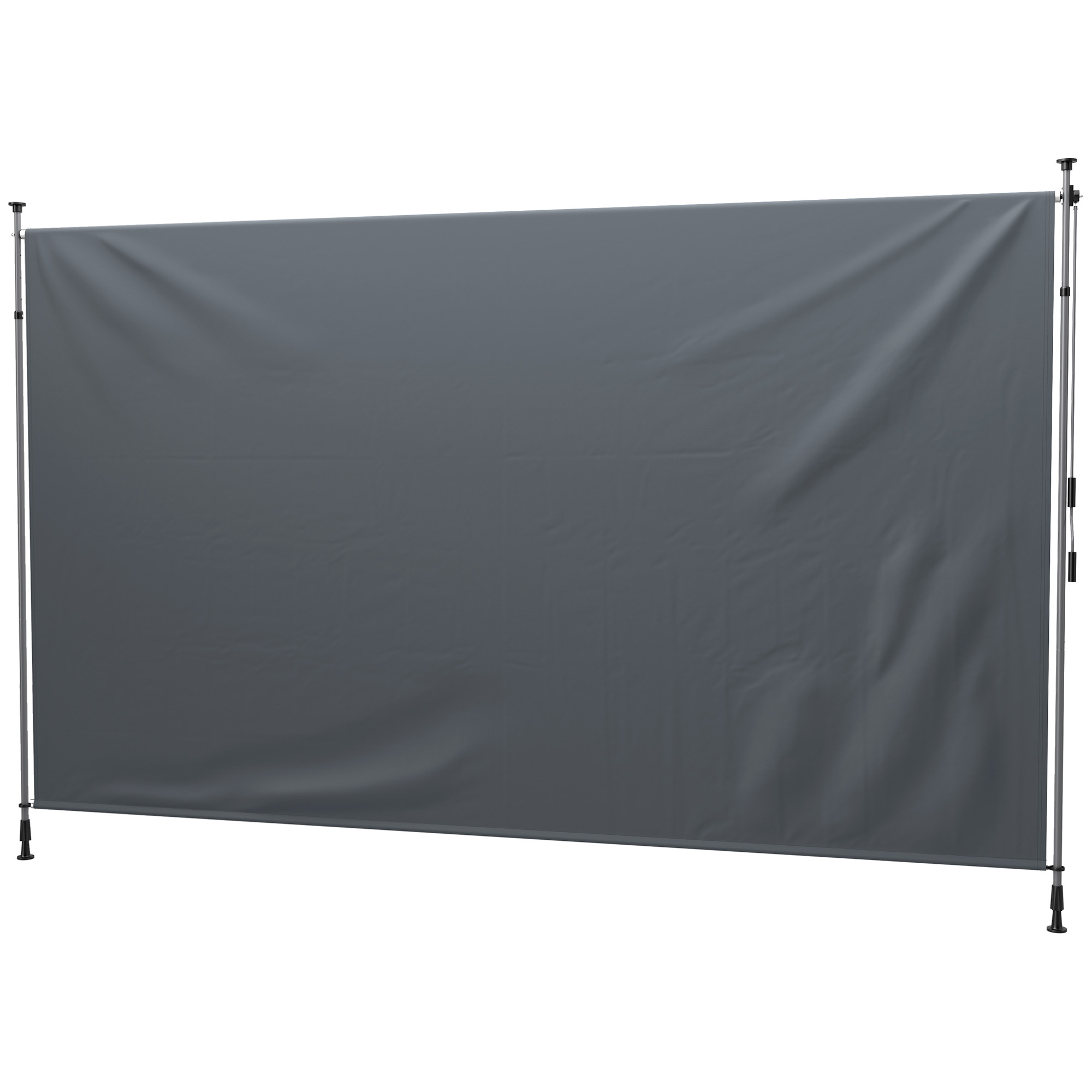 OUTSUNNY Vertikálna prenosná markíza 400 x 311 cm sivá