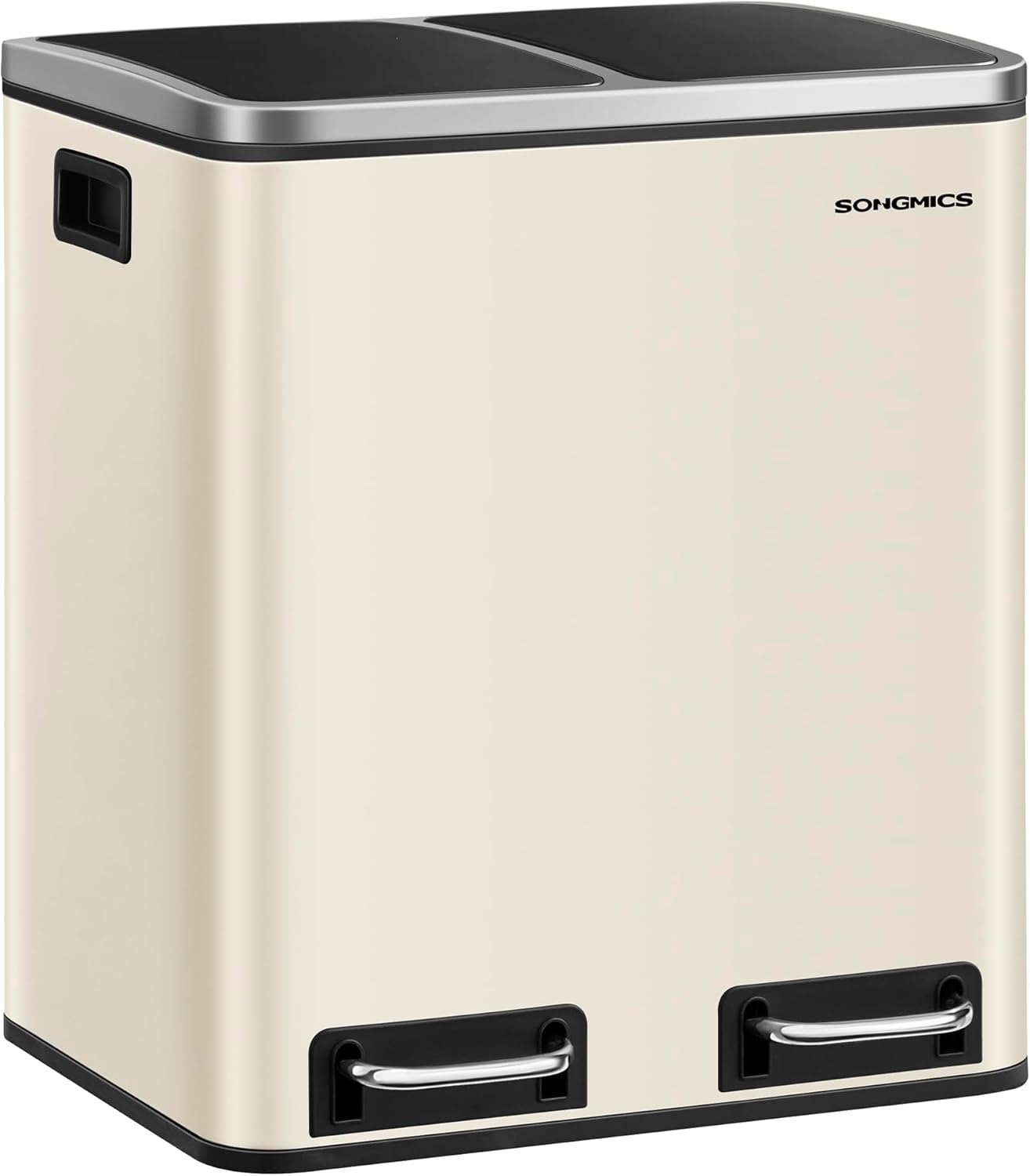 SONGMICS Kôš na triedený odpad 2 x 15 l béžový