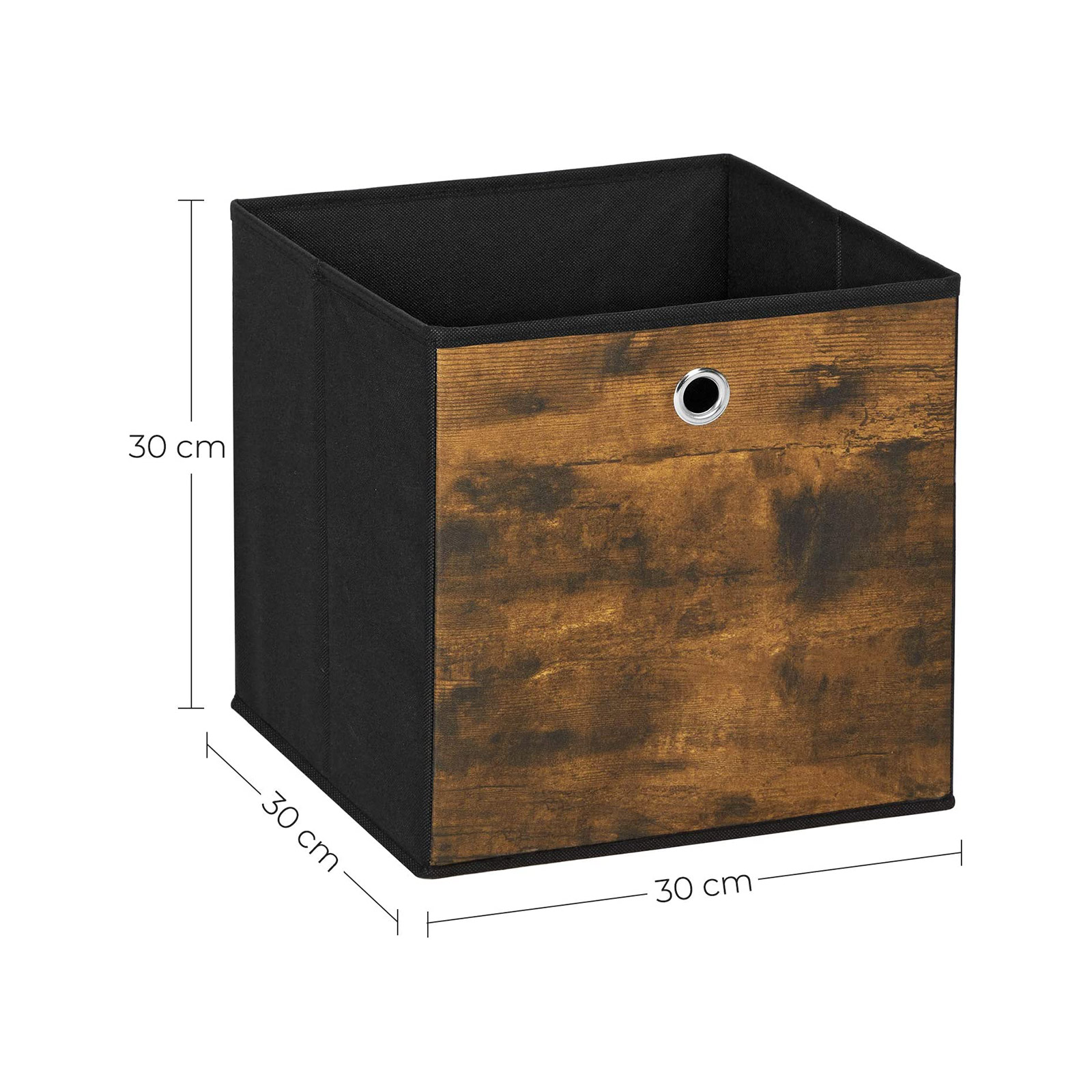 SONGMICS Skladací úložný box Rustik 6 ks hnedý