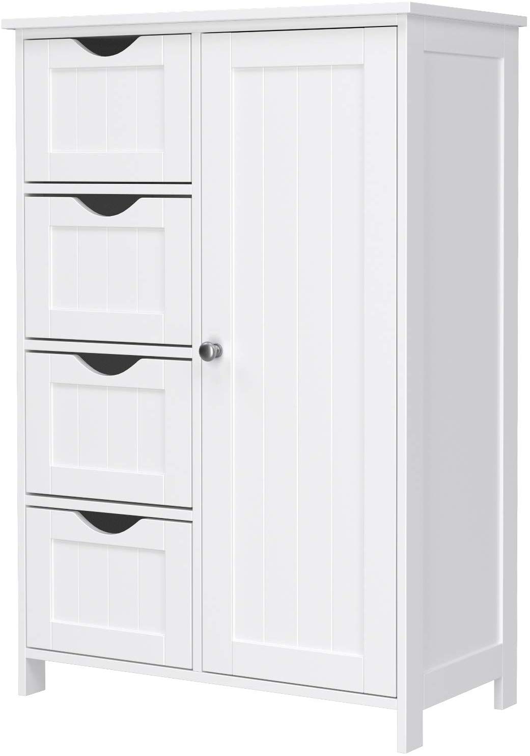 E-shop VASAGLE Kúpeľňová skriňa 4 zásuvky biela 55x80 cm