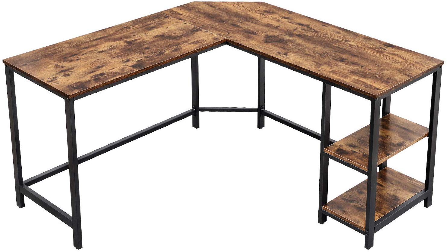 E-shop VASAGLE Počítačový stôl rohový industriálny 138x138 cm