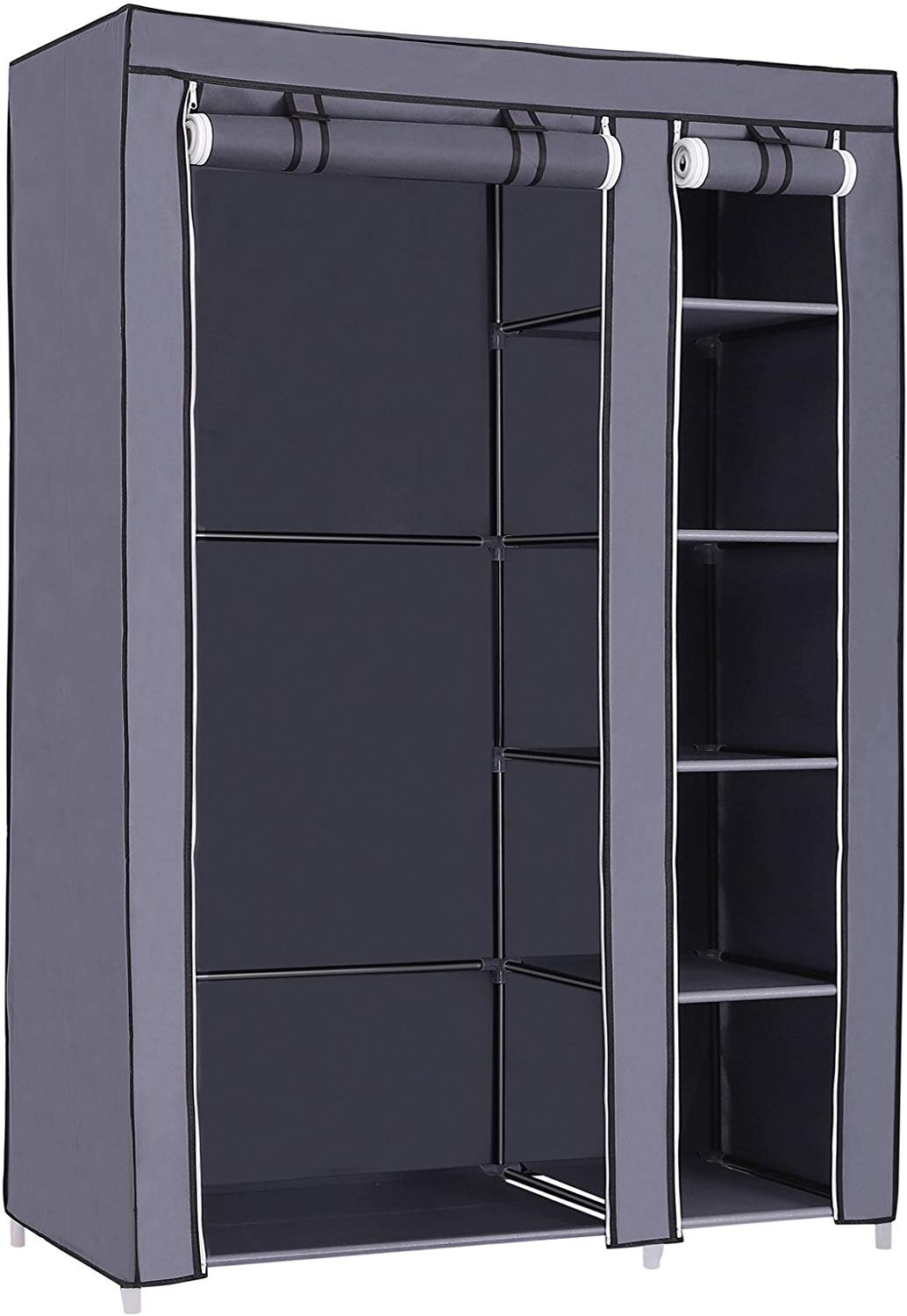 E-shop SONGMICS Šatník, látkový, šedý, 110 x 175 cm