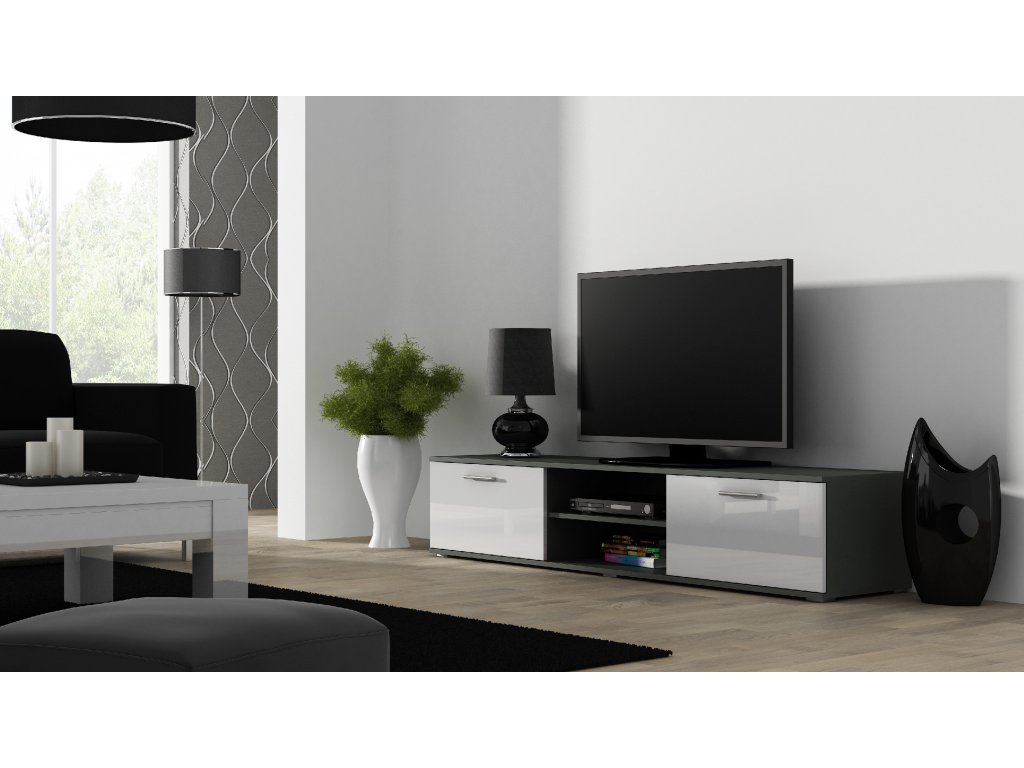 Cama TV stolík SOHO 180 Farba: šedá/biela