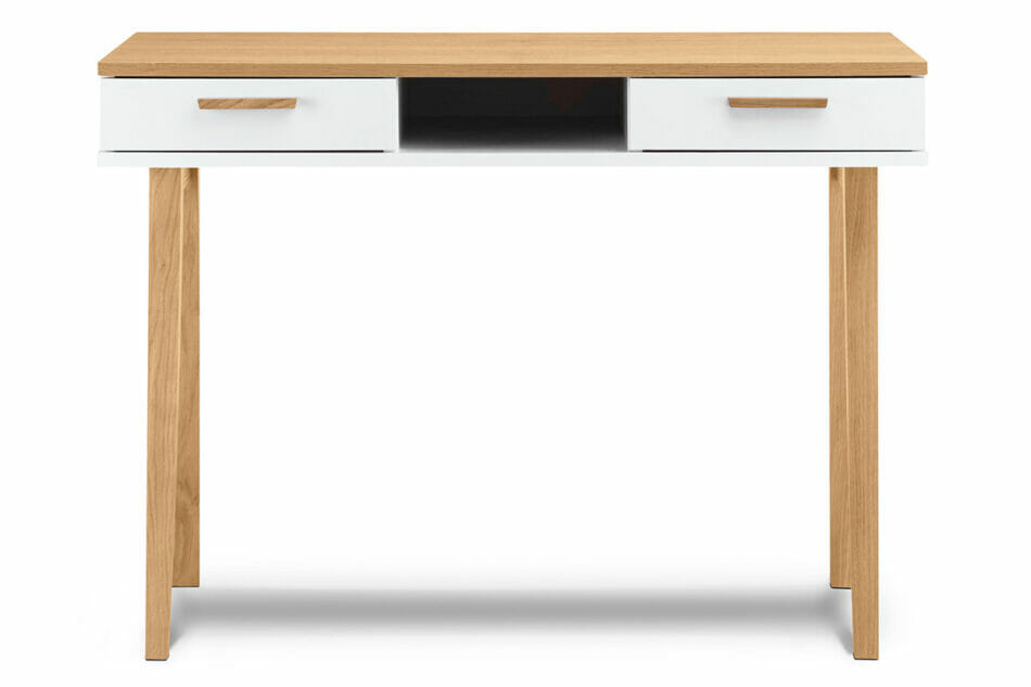E-shop KONSIMO Stôl FRISK biely dub 100 x 75 x 48 cm