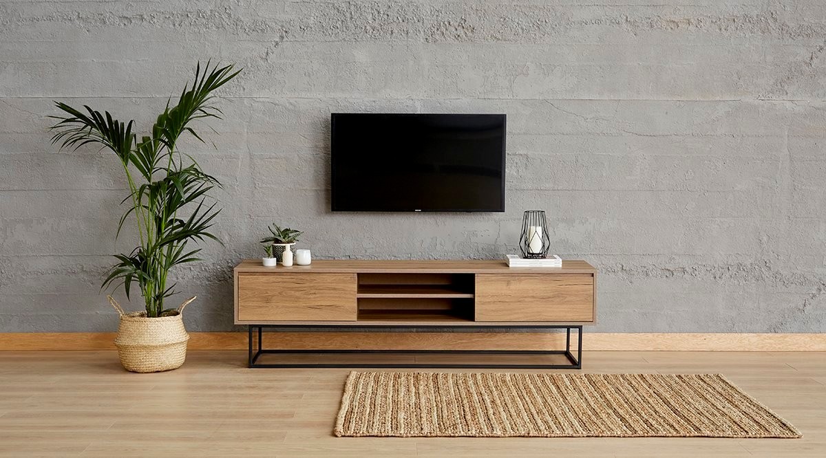 TV stolík LAXUS 180 orech, čierny