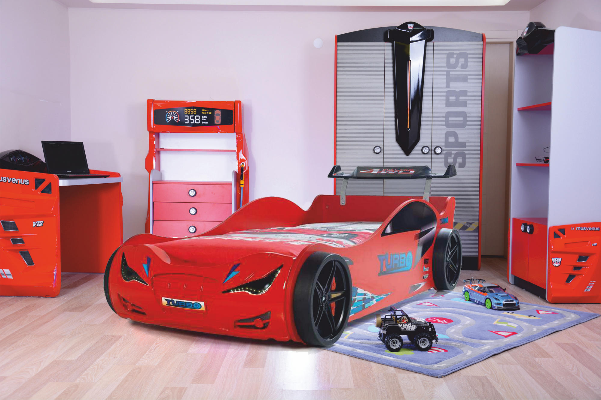 E-shop ASIR Detská posteľ auto EKO červené