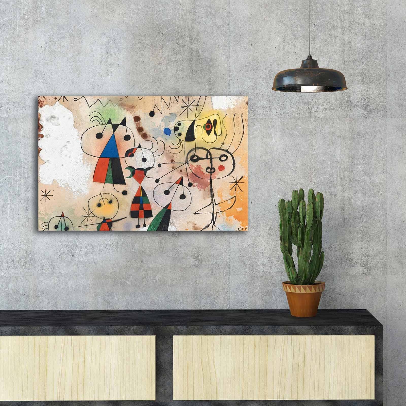 ASIR Reprodukcia plátna KARNEVAL HARLEKINOV, J. MIRÓ 45 cm