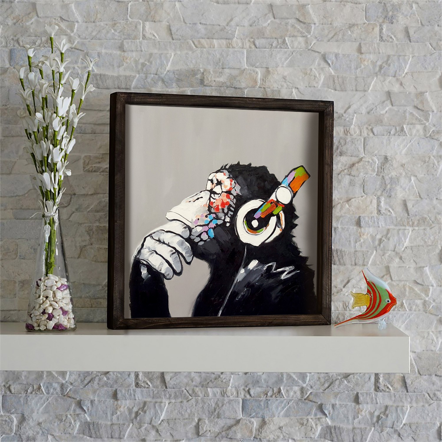 Dekoratívny obraz OPICA 33 cm MDF