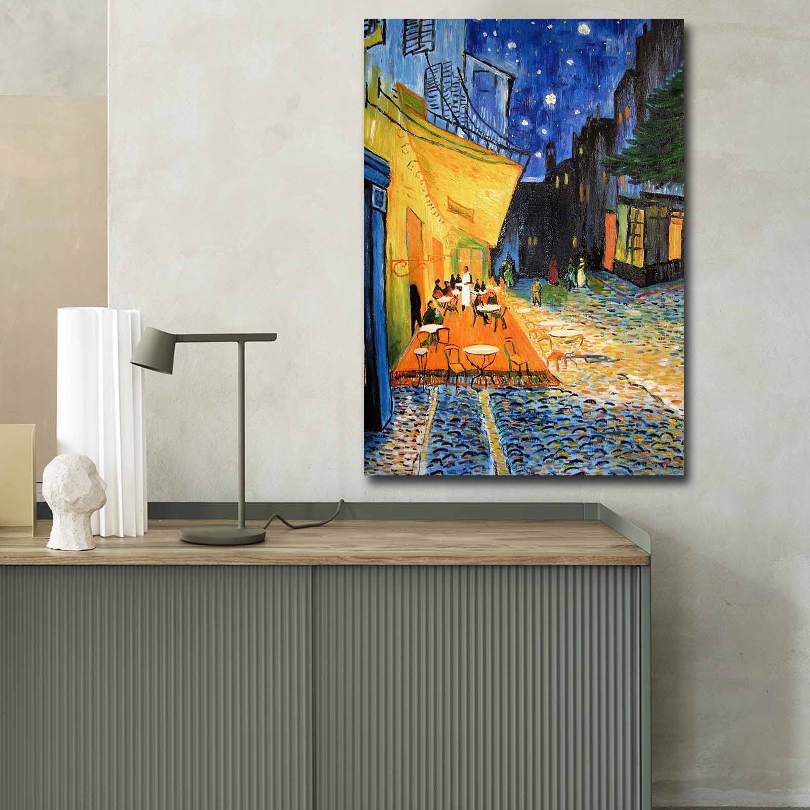 ASIR Reprodukcia maľby na plátne TERASA KAVIARNE V NOCI V. V. GOGH 70 cm