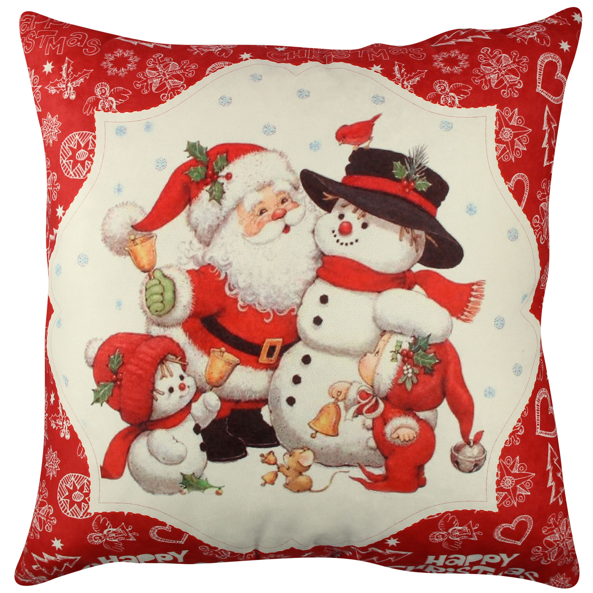 ASIR Dekoračný vankúšik SANTA A SNEHULIAK 43 cm bavlna/polyester