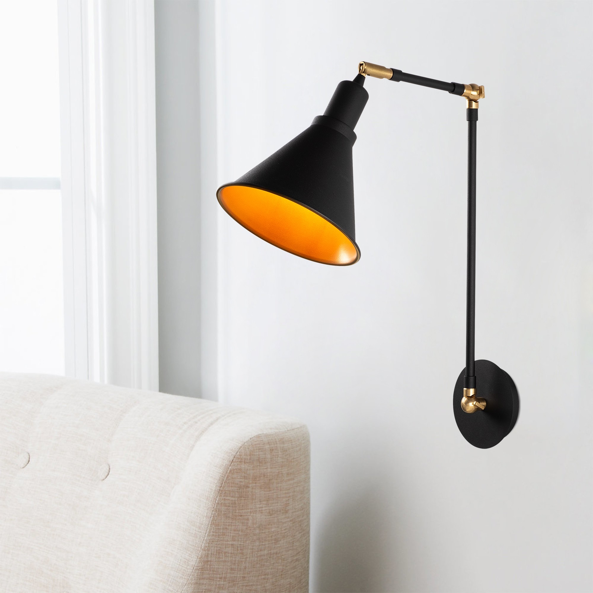 ASIR Nástenná lampa BERCESTE čierna