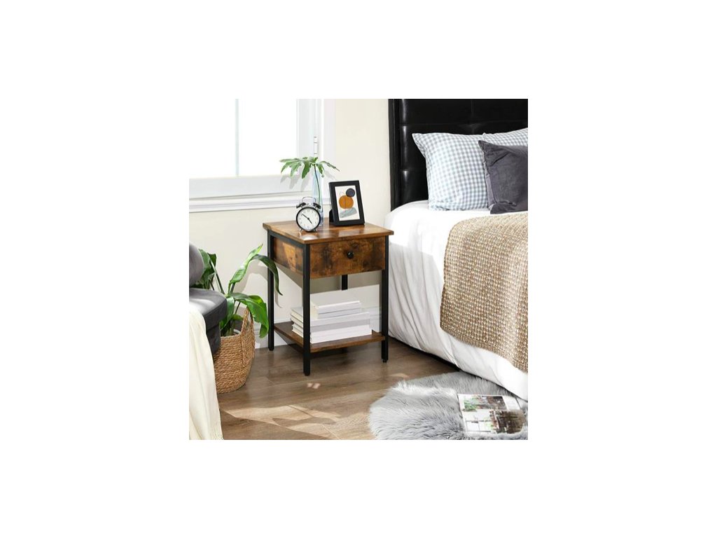 E-shop VASAGLE Nočný stolík so zásuvkou 40 x 55 x 40 cm