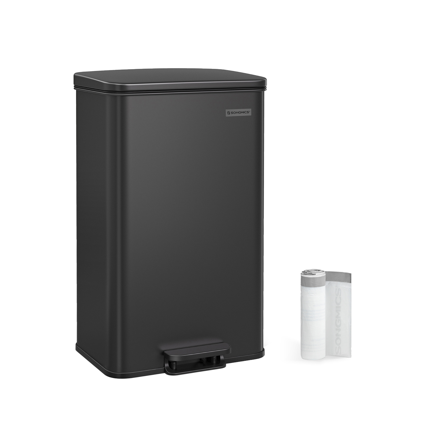 SONGMICS Odpadkový kôš 40 l čierny