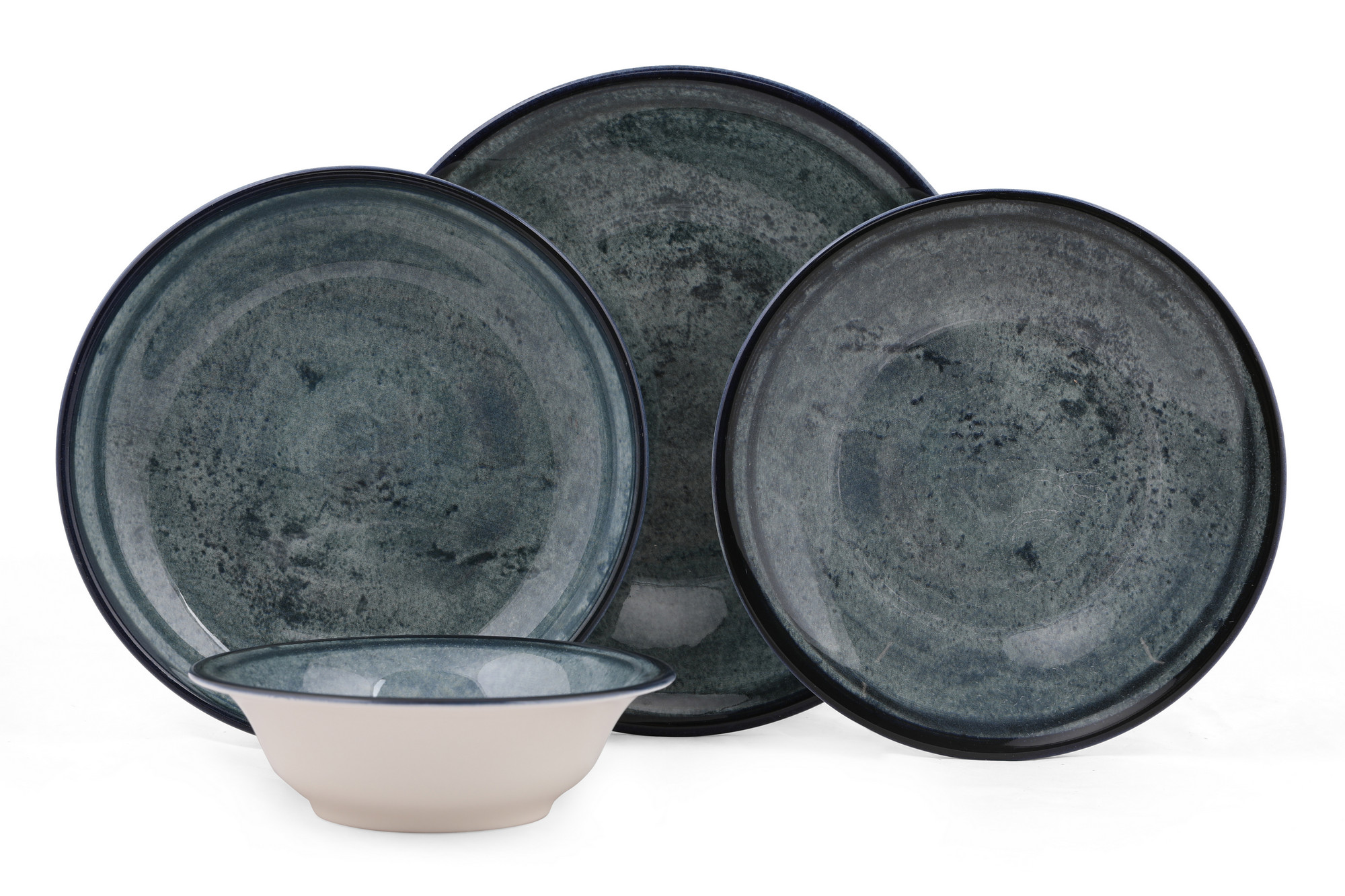 ASIR Porcelánová jedálenská súprava 24 ks AQUA modrá tyrkysová