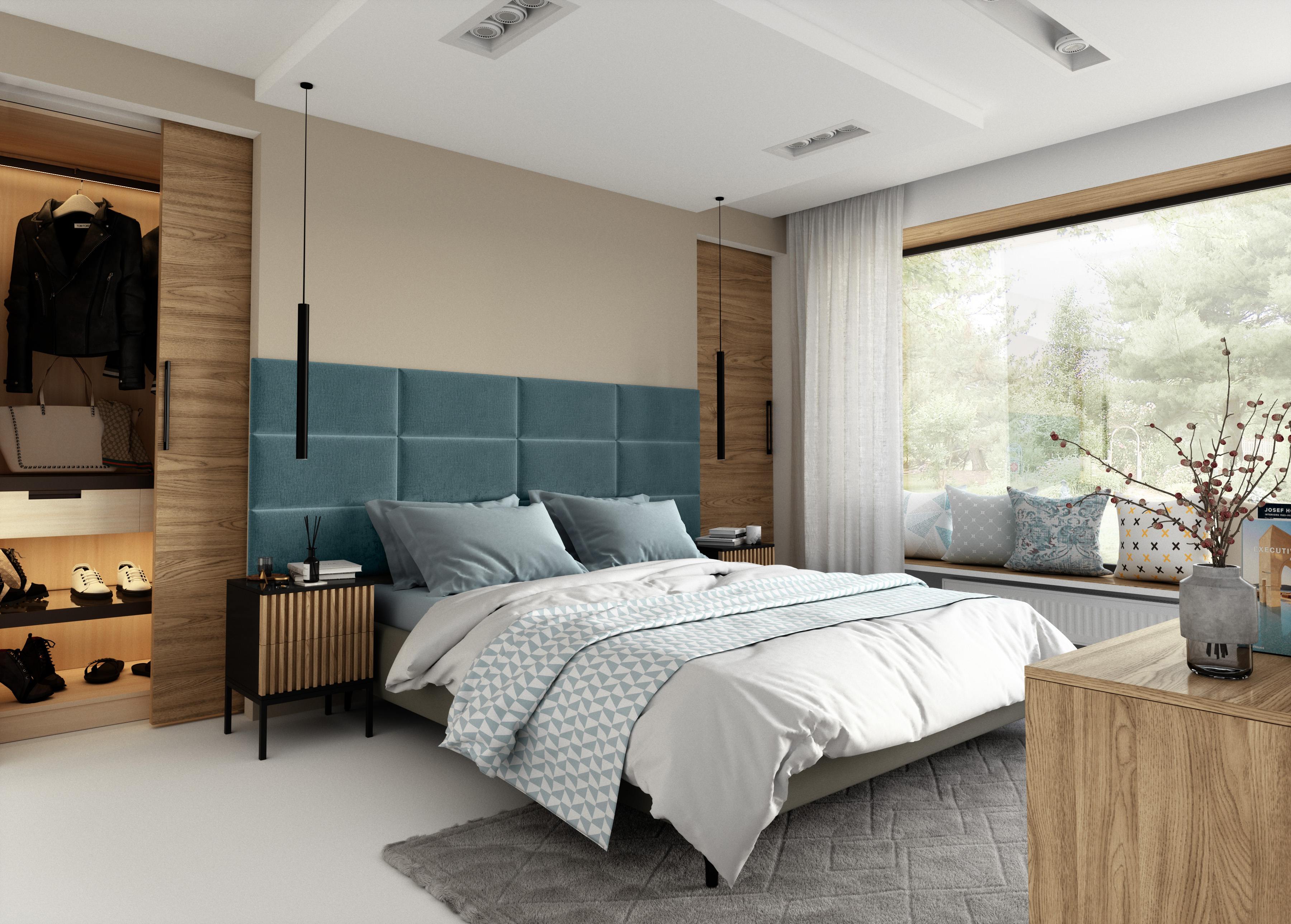 Eltap Čalúnený panel SET QUADRATTA 240x90 zelený