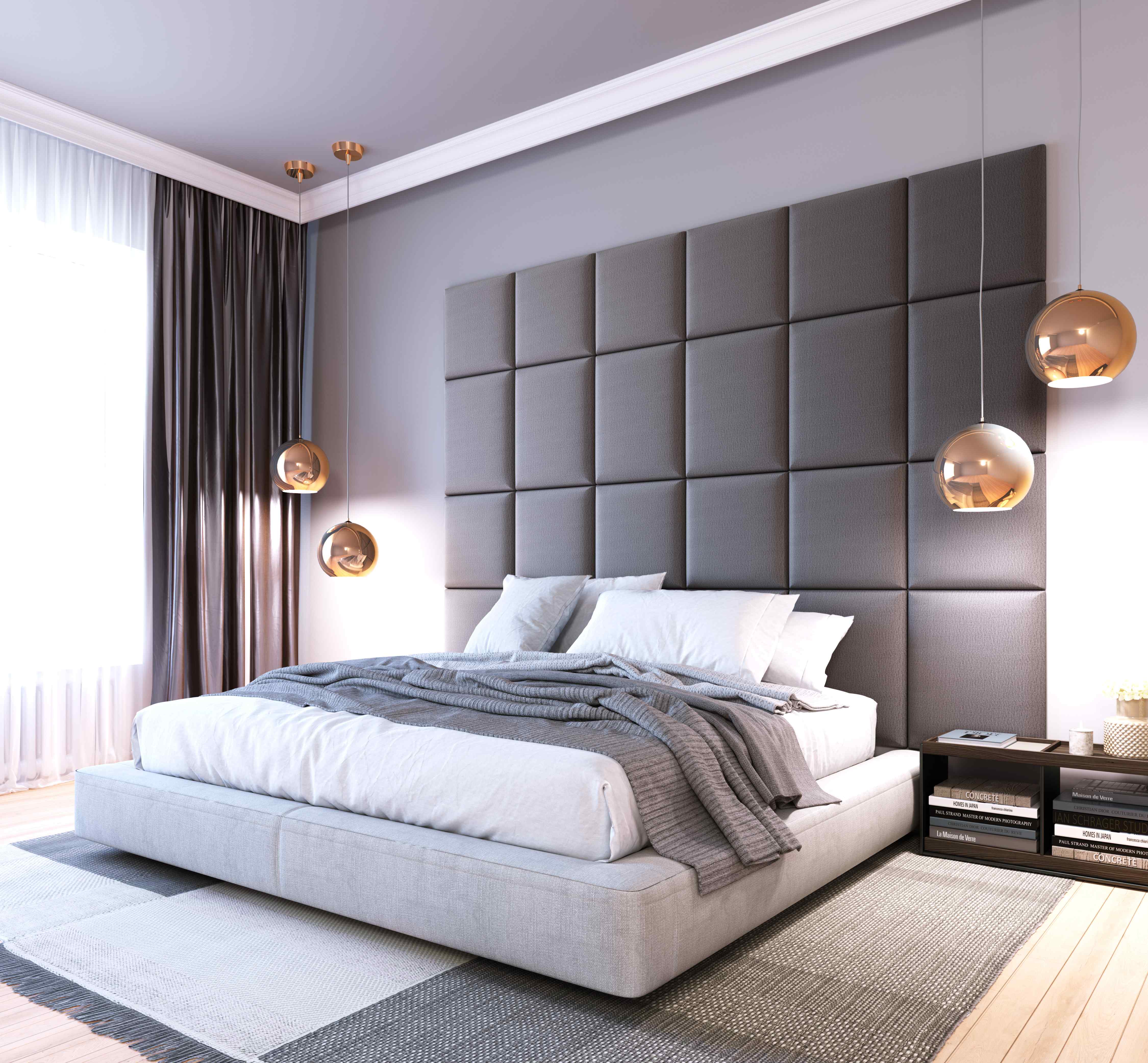 Eltap Čalúnený panel SET QUADRATTA 240x180 sivý