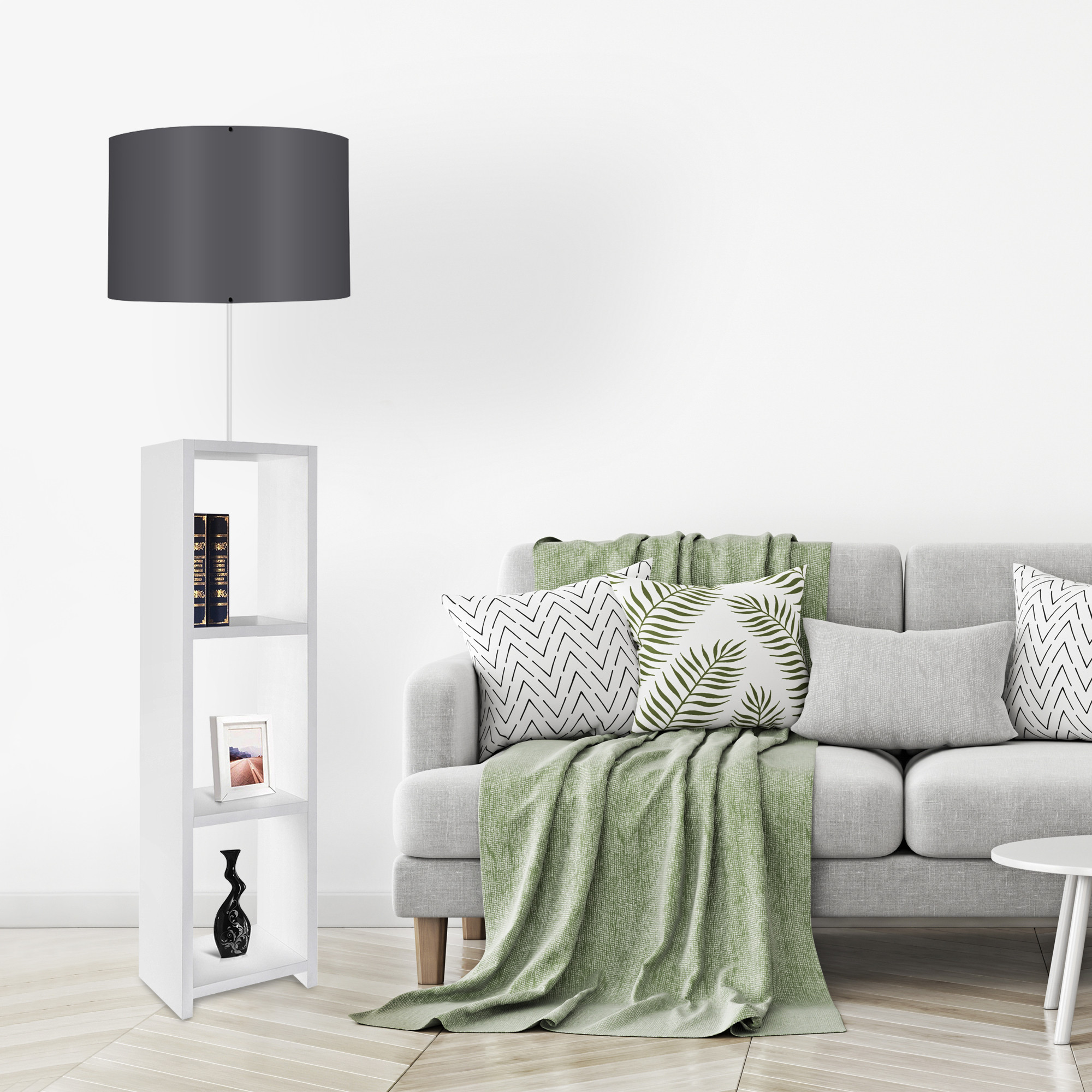 ASIR Stojacia lampa AYD-1800 biela sivá