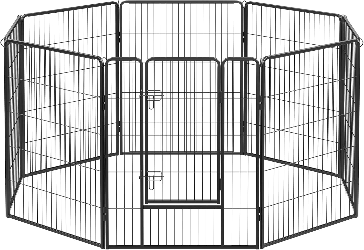 FEANDREA Ohrádka pre šteňatá 77 x 100 x 235 cm čierna