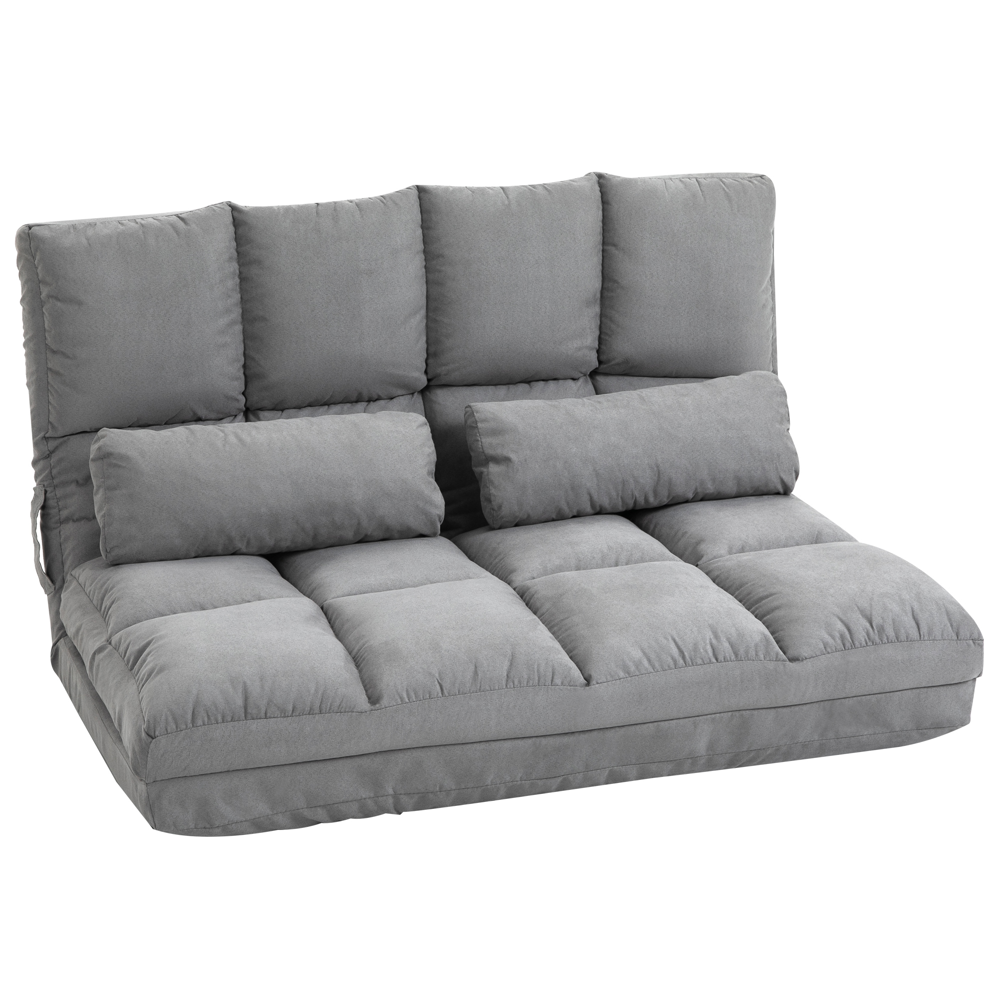 HOMCOM Polohovateľné kreslo s 3 polohami 102x73x60cm sivé
