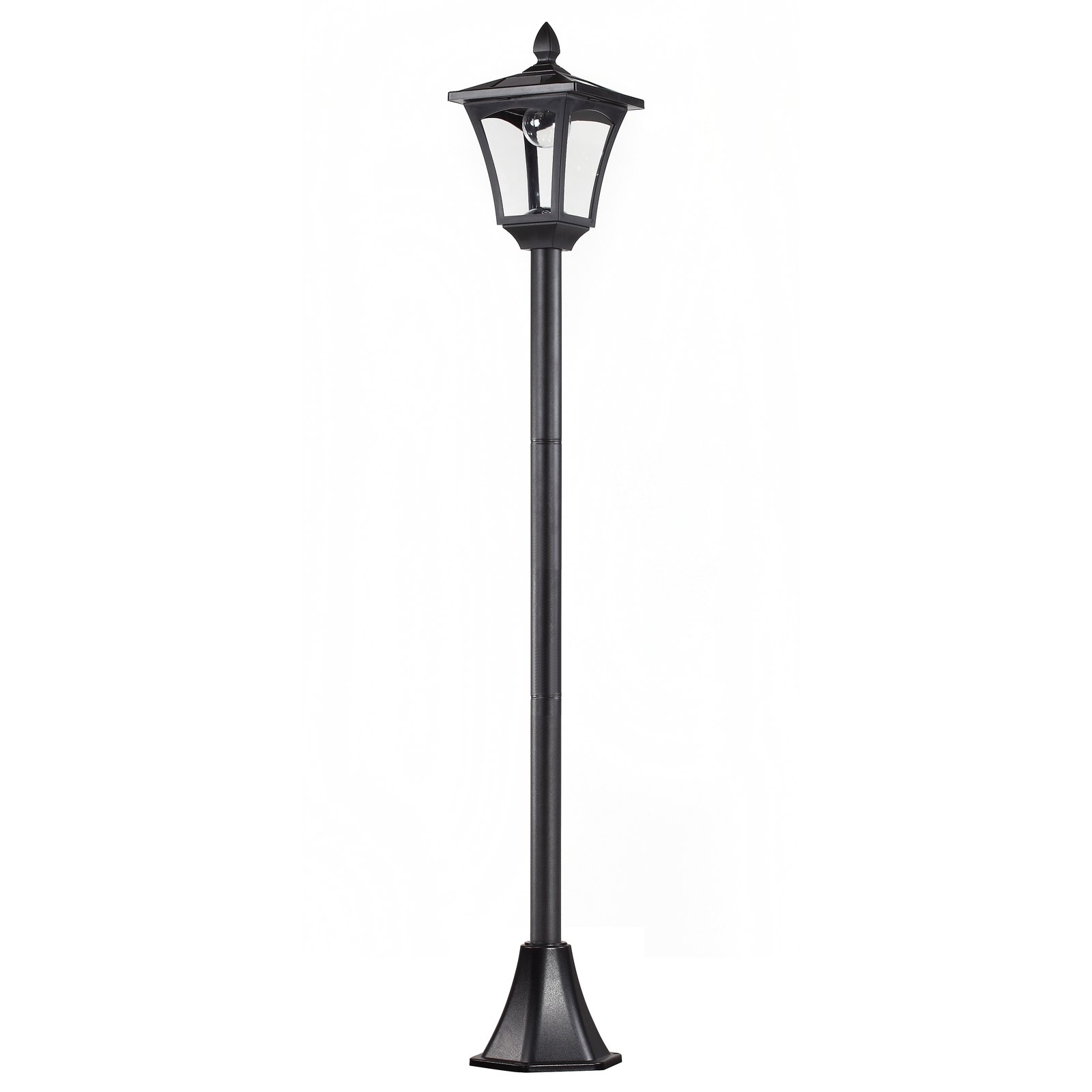 OUTSUNNY Solárna záhradná lampa LANTERN 18 x 18 x 160 cm čierna
