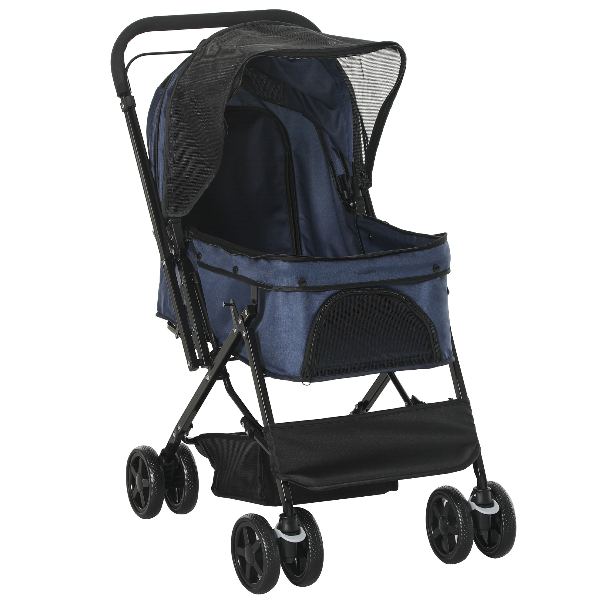 PAWHUT Kočík pre psy do 10 kg JOGGER skladací tmavomodrý