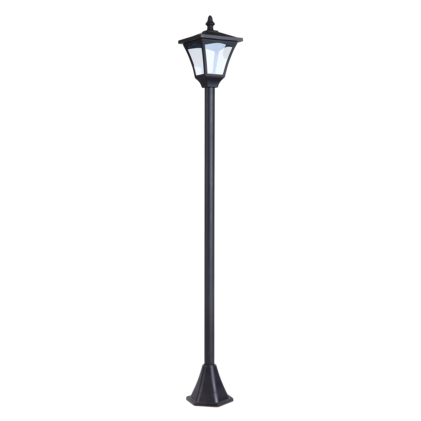 OUTSUNNY Záhradná solárna lampa PATH LIGHT 15 x 15 x 120 cm čierna