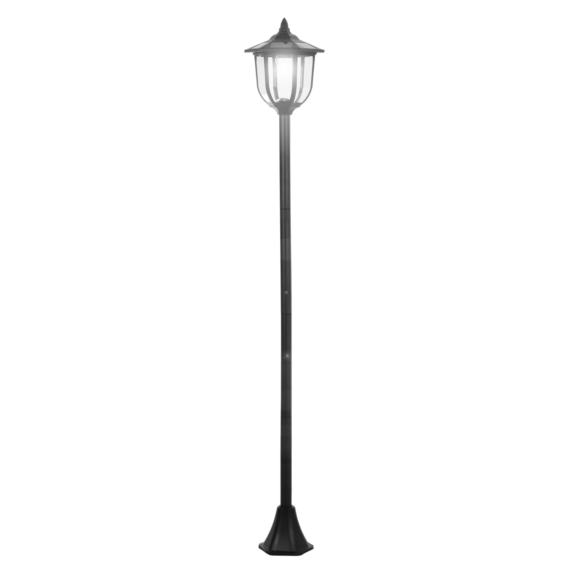 OUTSUNNY Záhradný lampáš Ø26,5 x 177 cm čierny