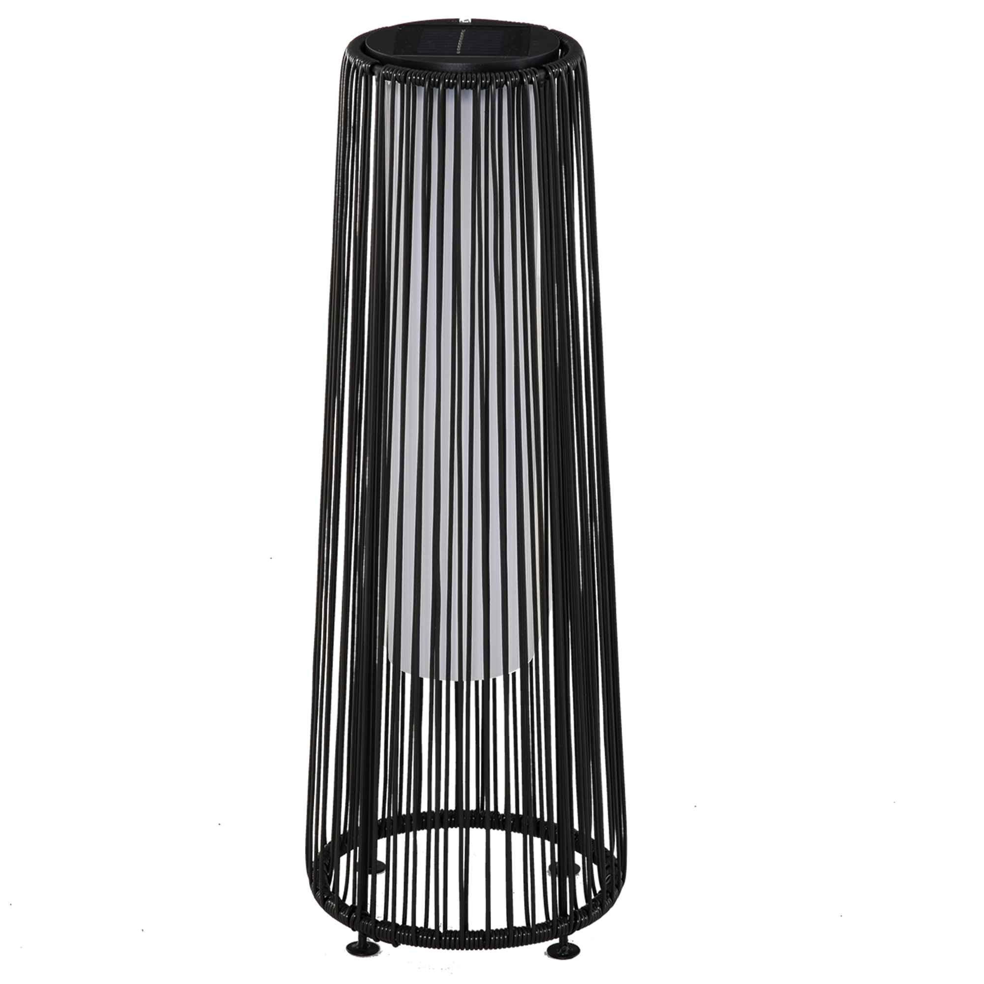 Solárna záhradná lampa so svetelným senzorom 22 x 22 x 61 cm čierna
